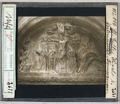 Vorschaubild Saint-Gilles-du Gard: Abteikirche, Seitenportal, Tympanon, Kreuzigung (Stoedtner-Nr. 102086) 